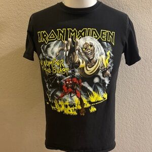 The number of the‎ beast by global size, small men T-shirt